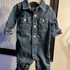 GAP Kids Classic Blue Denim Romper